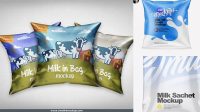 3000+ Milk Pouch Mockup Stylish Free PSD