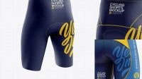 3002+ Men’s Cycling Shorts PSD Mockup Back Left Half Side View Download Now Free PSD Template