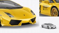 3004+ Lamborghini Gallardo PSD Mockup Half Side View Free Stylish PSD for Graphic Designers