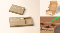 3005+ Kraft Box PSD Mockup Top View Digital Resource Free Download