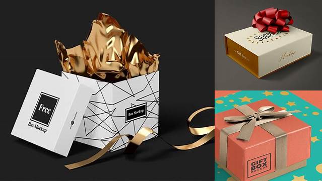 3008+ Opened Glossy Gift Box PSD Mockup Photoshop Resource Free