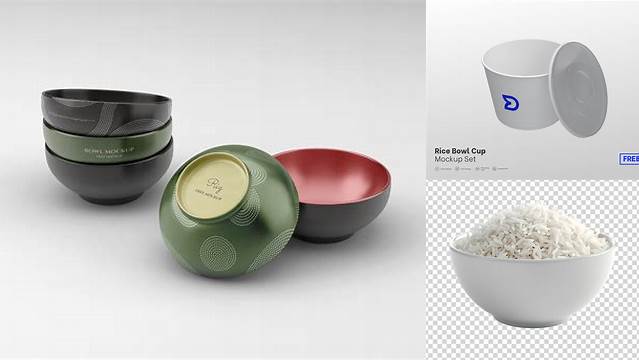 3009+ Rice Bowl Mockup PSD Download