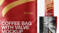 301+ 16oz Matte Metallic Coffee Bag PSD Mockup Front & Bottom Views Creative Design PSD Free Download