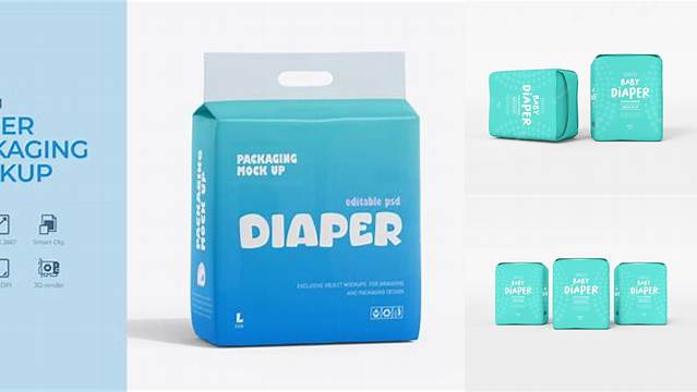 3010+ Diaper Packaging Mockup Free Free PSD Mockup Resource