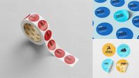 3010+ Round Sticker Mockup Free High-Resolution PSD Download