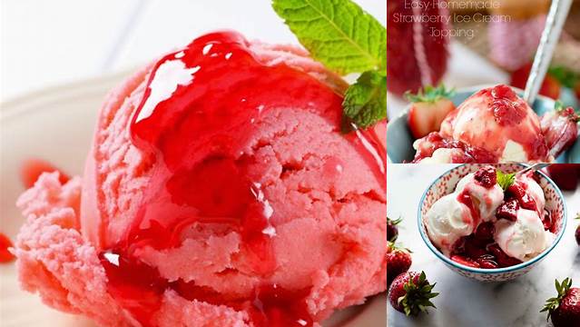 3012+ Wooden Spoon With Strawberry Ice Cream and Syrup Topping Advanced Photoshop Template