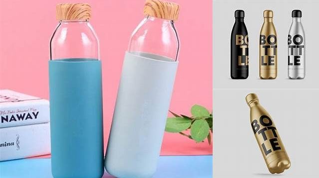 3017+ Bottle In Shrink Sleeve PSD MockupFront View Free PSD for Designers