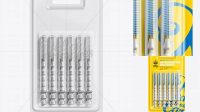 3018+ 6pcs Interdental Brushes Blister Pack PSD Mockup Download Free