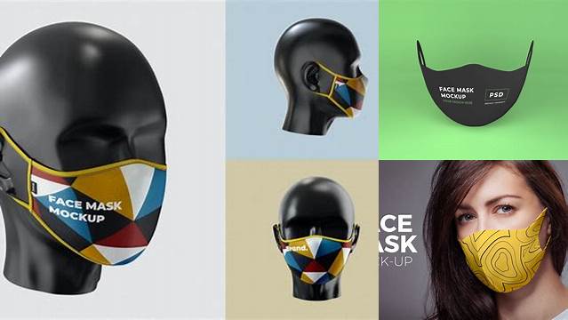 3020+ Glossy Mask PSD Mockup Exclusive and Stylish Design PSD