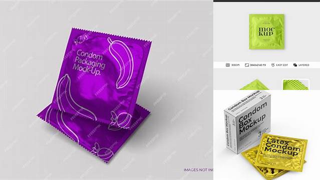 3022+ Glossy Three Condom Packaging PSD Mockup Modern Design PSD Resource Free Download