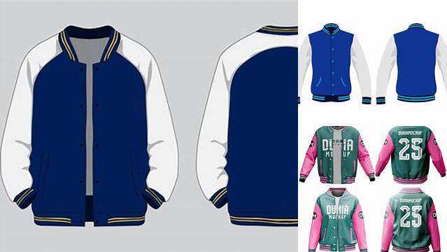 3023+ Mockup Jaket Varsity Hight Resolution