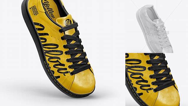 3024+ Leather Sneaker PSD Mockup Right Half Side View Layered Photoshop Template