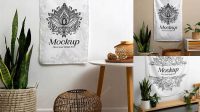 3029+ Home Decor Wall Tapestry PSD Mockup Free Graphic Design Resource