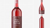 3030+ Clear Glass Bottle with Red Wine HD PSD Mockup Modern PSD Templates