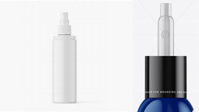 3033+ 150ml Glossy Spray Bottle Smart Object PSD Template