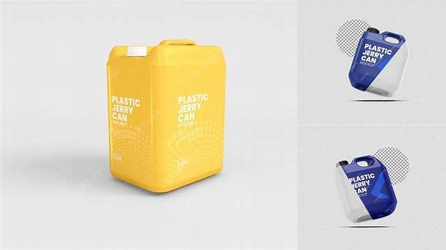 3033+ Plastic Jarry Can with Liquid PSD Mockup Customizable PSD Templates