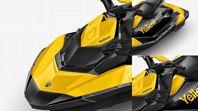 3034+ Jet Ski PSD Mockup Left Half Side View High-Angle Shot Custom Mockup Graphic Design