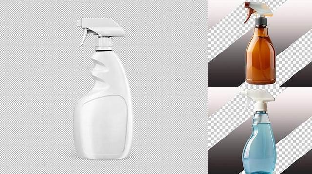 3036+ Cosmetic Bottle with Plastic Trigger Sprayer PSD Mockup Creative Digital PSD Download