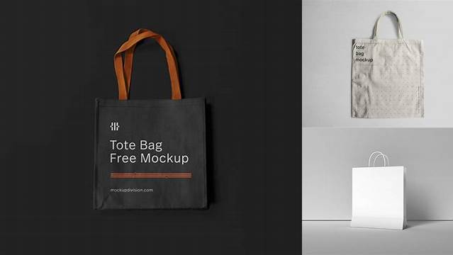 3037+ Bag PSD Mockup Top View Modern PSD Templates