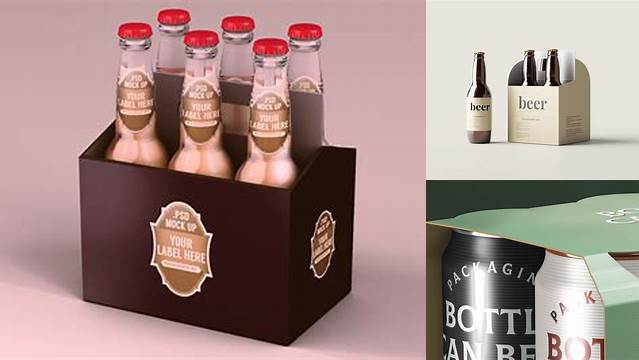 3039+ Beer Packaging Mockup Free PSD Download