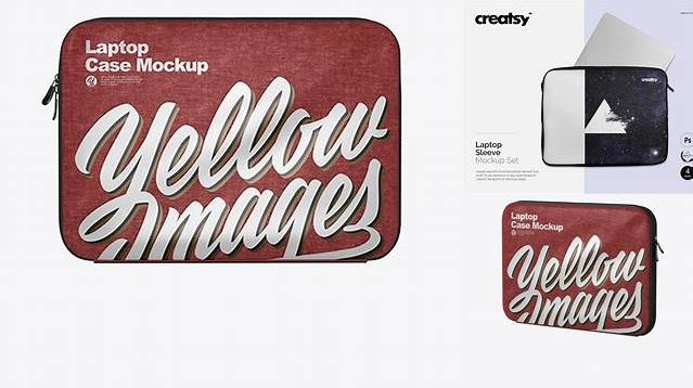 304+ Melange Laptop Case PSD Mockup Front View Custom Graphic Mockup File