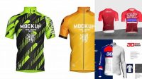 3042+ Men’s Cycling Jersey PSD Mockup Side View Premium Mockup Freebie