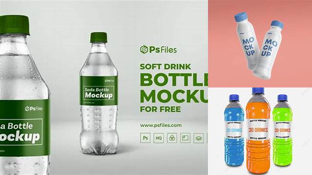 3042+ Plastic Bottle with Red Drink PSD Mockup Exclusive Digital PSD Resource