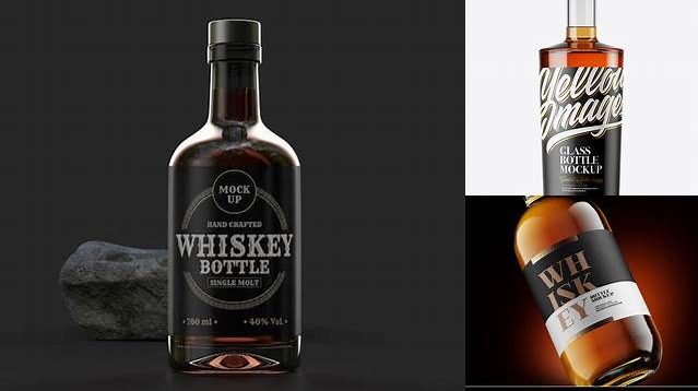 3047+ 700ml Whiskey Bottle PSD Mockup Best Free Mockup PSD