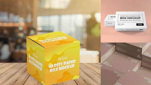 3047+ Glossy Box Mockup PSD Download