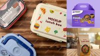 3054+ Lunch Box Mockup Easy Editable