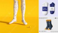 3054+ Sock Mockup Smart PNG Image