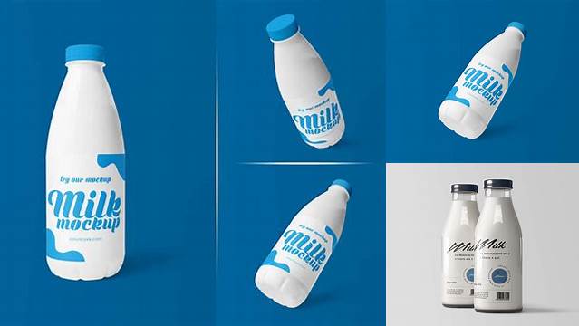 3057+ Plastic Bottle for Dairy Products PSD Mockup Free PSD for Creatives