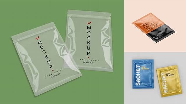 3059+ Textured Sachet PSD Mockup Smart Layer Mockup Free