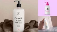 3060+ Hair Cream Bottle with Pump PSD Mockup Easy-to-Use PSD Template