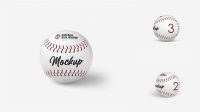 3066+ Baseball Ball PSD Mockup High-Angle Shot Elegant and Stylish Free PSD