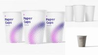 3068+ Ten Paper Cups PSD Mockup Front View Versatile Mockup for Designers