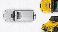 3070+ Mercedes Benz G class PSD Mockup Top view Advanced Editable PSD