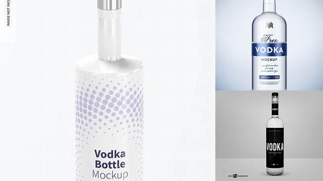 3078+ Free Vodka Bottle Mockup Premium PSD Freebie