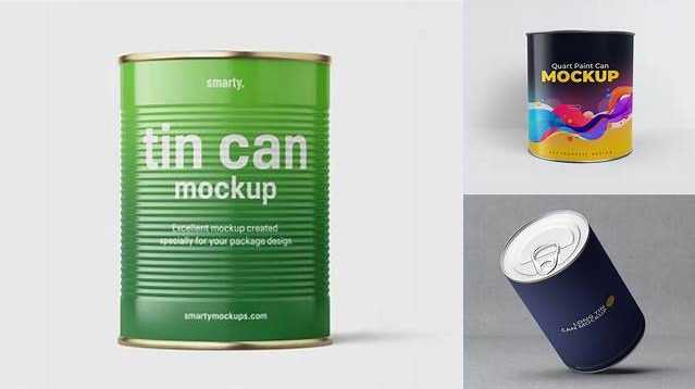 3078+ Two Round Tin Cans PSD Mockup Premium Design Freebie