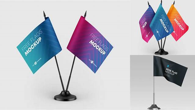 308+ Desk Flag Mockup PSD Free Download