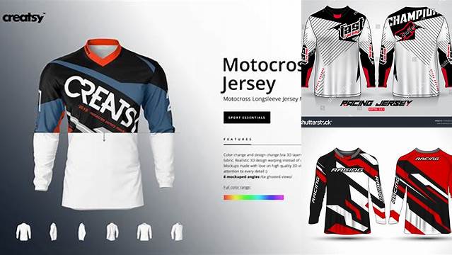 3080+ Motorcycle Jersey Mockup Smart Object PSD Template