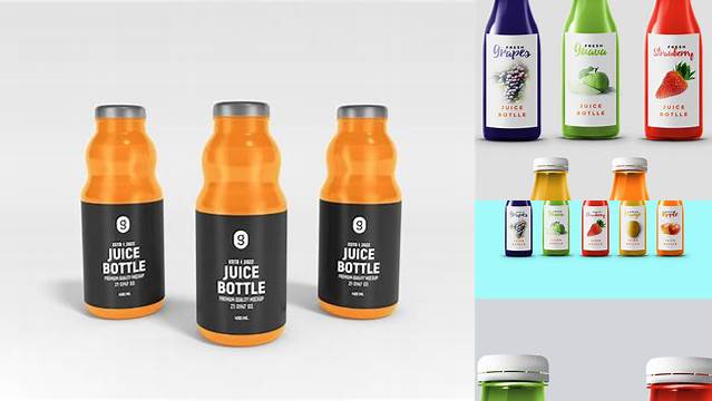 3082+ Glossy Juice Bottle PSD Mockup High-End Professional PSD Resources