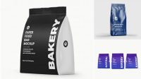 3086+ Matte Snack Bag PSD Mockup Half Side View Smart Object PSD Free Resource