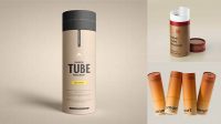 3089+ Long Paper Tube PSD Mockup – Front View Creative Layered Design File