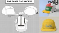 3091+ 5 Panel Cap Mockup Best for Showcase