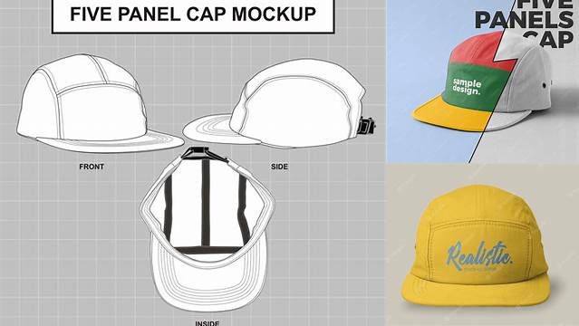 3091+ 5 Panel Cap Mockup Best for Showcase