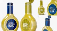 3094+ Mustard Glass Bottle PSD Mockup Custom Mockup Graphic Design