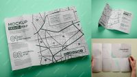 3097+ Paper Map Mockup Smart Object PSD