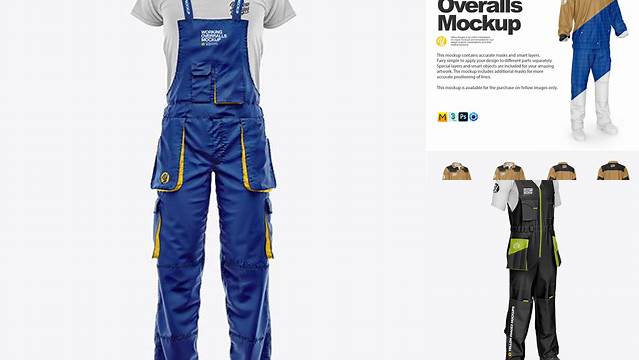 3097+ Working Overalls Mockup Creative Free Photoshop Template