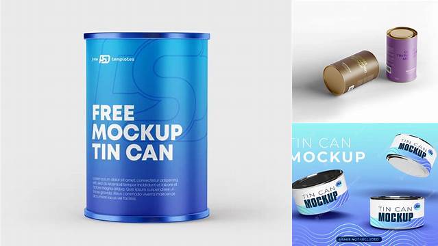 310+ Tin Can Mock-Up Free Premium Photoshop Template Download